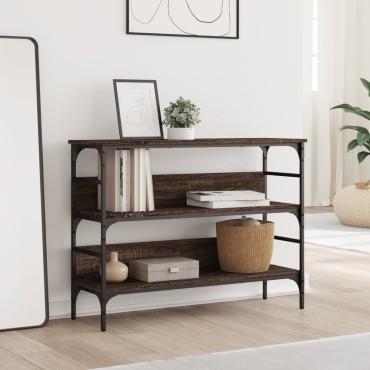 vidaXL Τραπέζι Κονσόλα Καφέ Δρυς 100x32x75cm Επεξεργασμένο Ξύλο 1 τεμ.