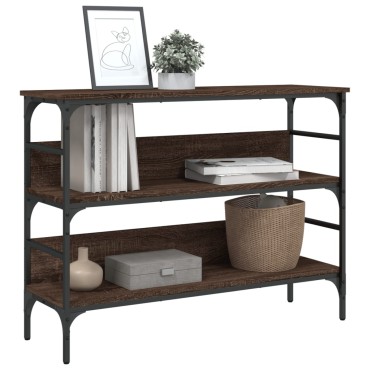 vidaXL Τραπέζι Κονσόλα Καφέ Δρυς 100x32x75cm Επεξεργασμένο Ξύλο 1 τεμ.