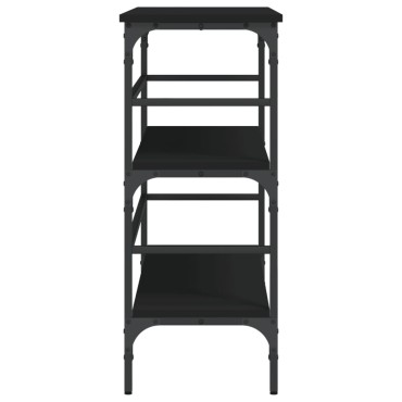 vidaXL Τραπέζι Κονσόλα Μαύρο 100x32x75cm Επεξεργασμένο Ξύλο 1 τεμ.