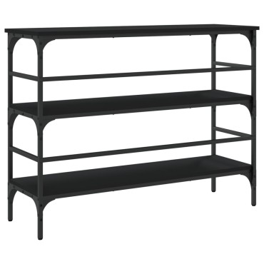 vidaXL Τραπέζι Κονσόλα Μαύρο 100x32x75cm Επεξεργασμένο Ξύλο 1 τεμ.