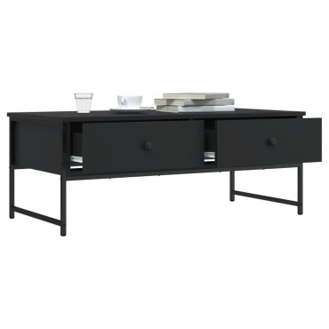 vidaXL Τραπεζάκι Σαλονιού Μαύρο 101x49x39,5cm από Επεξεργ. Ξύλο 1 τεμ.
