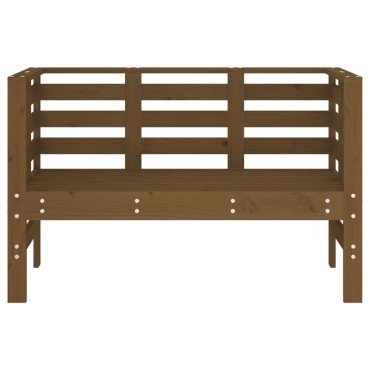 vidaXL Πάγκος Κήπου Μελί 111,5x53x71cm από Μασίφ Ξύλο Πεύκου
