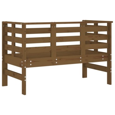 vidaXL Πάγκος Κήπου Μελί 111,5x53x71cm από Μασίφ Ξύλο Πεύκου