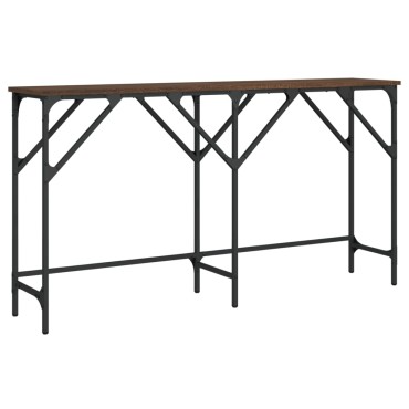 vidaXL Τραπέζι Κονσόλα Καφέ Δρυς 140x29x75cm Επεξεργασμένο Ξύλο 1 τεμ.