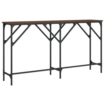 vidaXL Τραπέζι Κονσόλα Καφέ Δρυς 140x29x75cm Επεξεργασμένο Ξύλο 1 τεμ.