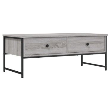 vidaXL Τραπεζάκι Σαλονιού Γκρι Sonoma 101x49x39,5cm Επεξεργ. Ξύλο 1 τεμ.