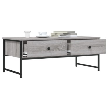 vidaXL Τραπεζάκι Σαλονιού Γκρι Sonoma 101x49x39,5cm Επεξεργ. Ξύλο 1 τεμ.
