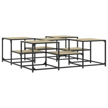 vidaXL Τραπεζάκι Σαλονιού Sonoma Δρυς 121x121x40cm Επεξεργασμένο Ξύλο 1 τεμ.