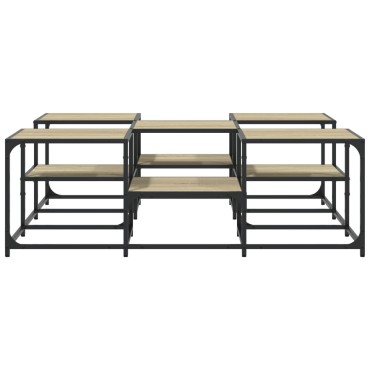 vidaXL Τραπεζάκι Σαλονιού Sonoma Δρυς 121x121x40cm Επεξεργασμένο Ξύλο 1 τεμ.