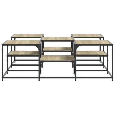 vidaXL Τραπεζάκι Σαλονιού Sonoma Δρυς 121x121x40cm Επεξεργασμένο Ξύλο 1 τεμ.