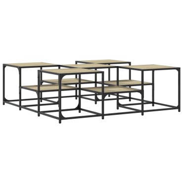 vidaXL Τραπεζάκι Σαλονιού Sonoma Δρυς 121x121x40cm Επεξεργασμένο Ξύλο 1 τεμ.