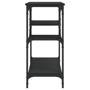 vidaXL Τραπέζι Κονσόλα με Ράφια Μαύρο 100x35x75cm 1 τεμ.