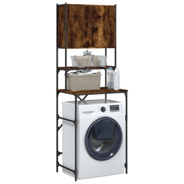 vidaXL Ντουλάπι Πλυντηρίου Καπνιστή Δρυς 68x48,5x194 εκ.