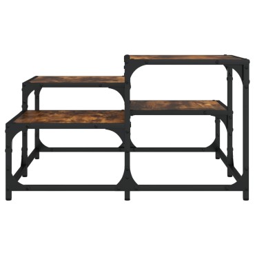 vidaXL Τραπεζάκι Σαλονιού Καπνιστή Δρυς 68x68x40cm Επεξεργ. Ξύλο 1 τεμ.