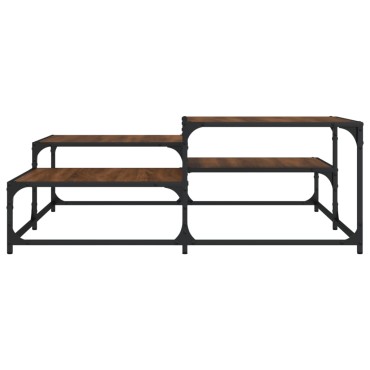 vidaXL Τραπεζάκι Σαλονιού Καφέ Δρυς 107x107x40cm Επεξεργ. Ξύλο 1 τεμ.
