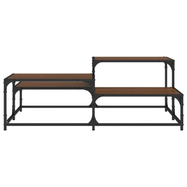 vidaXL Τραπεζάκι Σαλονιού Καφέ Δρυς 107x107x40cm Επεξεργ. Ξύλο 1 τεμ.
