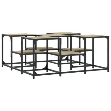 vidaXL Τραπεζάκι Σαλονιού Sonoma Δρυς 91x91x40cm Επεξεργασμένο Ξύλο 1 τεμ.