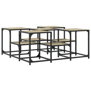 vidaXL Τραπεζάκι Σαλονιού Sonoma Δρυς 91x91x40cm Επεξεργασμένο Ξύλο 1 τεμ.
