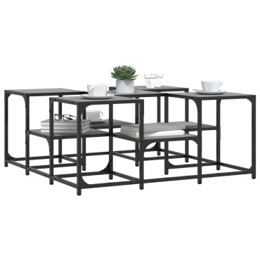 vidaXL Τραπεζάκι Σαλονιού Γκρι Sonoma 91x91x40cm Επεξεργασμένο Ξύλο 1 τεμ.