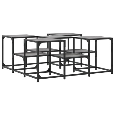 vidaXL Τραπεζάκι Σαλονιού Γκρι Sonoma 91x91x40cm Επεξεργασμένο Ξύλο 1 τεμ.