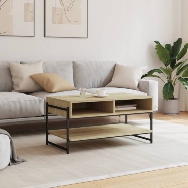 vidaXL Τραπεζάκι Σαλονιού Sonoma Δρυς 90x50x45cm Επεξεργασμένο Ξύλο 1 τεμ.
