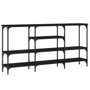 vidaXL Τραπέζι Κονσόλα Μαύρο 160x29x80cm Επεξεργασμένο Ξύλο 1 τεμ.