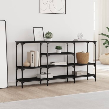 vidaXL Τραπέζι Κονσόλα Μαύρο 160x29x80cm Επεξεργασμένο Ξύλο 1 τεμ.