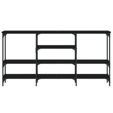 vidaXL Τραπέζι Κονσόλα Μαύρο 160x29x80cm Επεξεργασμένο Ξύλο 1 τεμ.