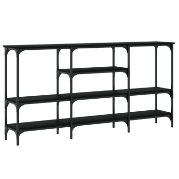vidaXL Τραπέζι Κονσόλα Μαύρο 160x29x80cm Επεξεργασμένο Ξύλο 1 τεμ.