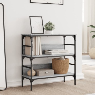 vidaXL Τραπέζι Κονσόλα Γκρι Sonoma 75x32x75cm Επεξεργασμένο Ξύλο 1 τεμ.