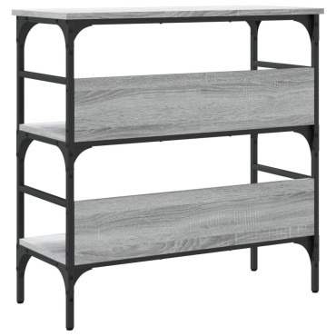 vidaXL Τραπέζι Κονσόλα Γκρι Sonoma 75x32x75cm Επεξεργασμένο Ξύλο 1 τεμ.