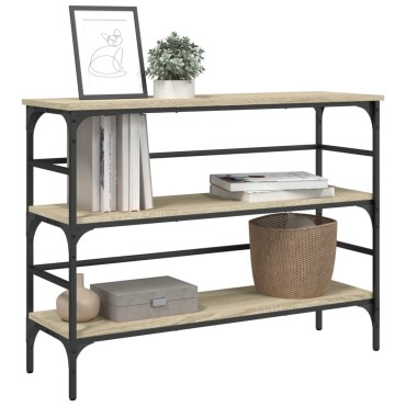 vidaXL Τραπέζι Κονσόλα Sonoma Δρυς 100x32x75cm Επεξεργασμένο Ξύλο 1 τεμ.