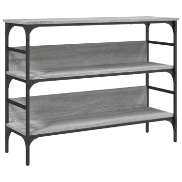vidaXL Τραπέζι Κονσόλα Γκρι Sonoma 100x32x75cm Επεξεργασμένο Ξύλο 1 τεμ.