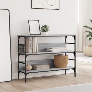 vidaXL Τραπέζι Κονσόλα Γκρι Sonoma 100x32x75cm Επεξεργασμένο Ξύλο 1 τεμ.