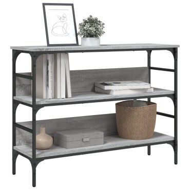vidaXL Τραπέζι Κονσόλα Γκρι Sonoma 100x32x75cm Επεξεργασμένο Ξύλο 1 τεμ.