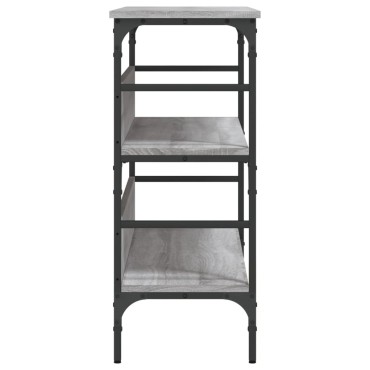 vidaXL Τραπέζι Κονσόλα Γκρι Sonoma 100x32x75cm Επεξεργασμένο Ξύλο 1 τεμ.
