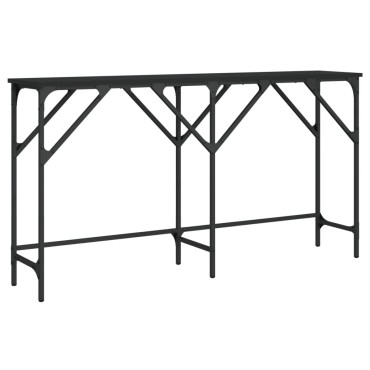 vidaXL Τραπέζι Κονσόλα Μαύρο 140x29x75cm από Επεξεργασμένο Ξύλο 1 τεμ.