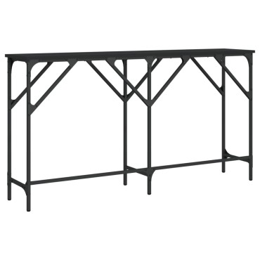 vidaXL Τραπέζι Κονσόλα Μαύρο 140x29x75cm από Επεξεργασμένο Ξύλο 1 τεμ.