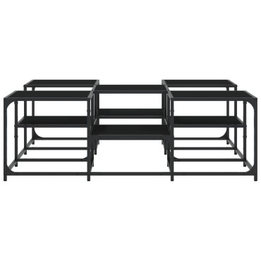 vidaXL Τραπεζάκι Σαλονιού Μαύρο 121x121x40cm από Επεξεργασμένο Ξύλο 1 τεμ.