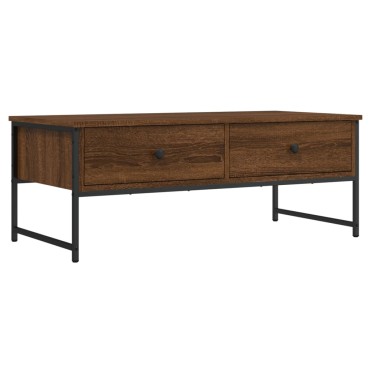 vidaXL Τραπεζάκι Σαλονιού Καφέ Δρυς 101x49x39,5cm Επεξεργασμένο Ξύλο 1 τεμ.