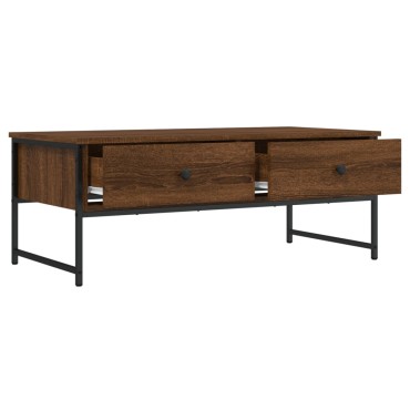 vidaXL Τραπεζάκι Σαλονιού Καφέ Δρυς 101x49x39,5cm Επεξεργασμένο Ξύλο 1 τεμ.