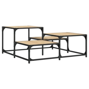 vidaXL Τραπεζάκι Σαλονιού Sonoma Δρυς 87,5x87,5x40cm Επεξεργ. Ξύλο 1 τεμ.