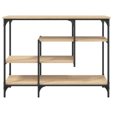 vidaXL Τραπέζι Κονσόλα με Ράφια Sonoma Δρυς 100x35x75cm 1 τεμ.