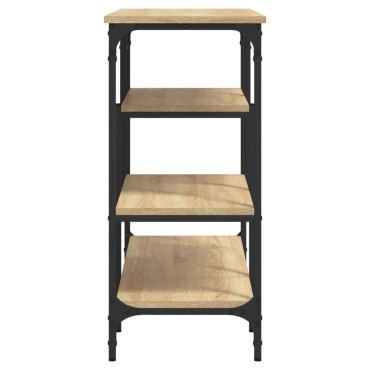 vidaXL Τραπέζι Κονσόλα με Ράφια Sonoma Δρυς 100x35x75cm 1 τεμ.