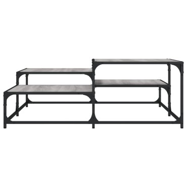 vidaXL Τραπεζάκι Σαλονιού Γκρι Sonoma 107x107x40cm Επεξεργ. Ξύλο 1 τεμ.