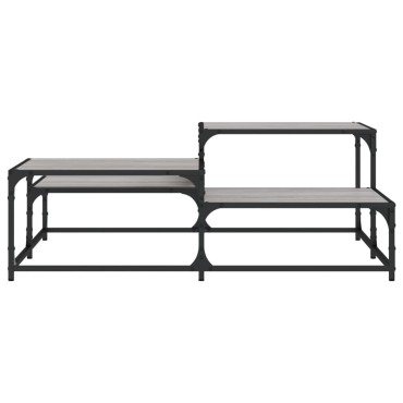 vidaXL Τραπεζάκι Σαλονιού Γκρι Sonoma 107x107x40cm Επεξεργ. Ξύλο 1 τεμ.