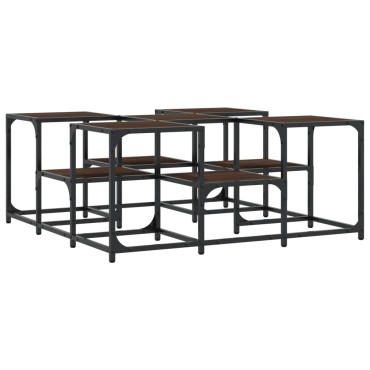 vidaXL Τραπεζάκι Σαλονιού Καφέ Δρυς 91x91x40cm Επεξεργασμένο Ξύλο 1 τεμ.