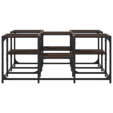 vidaXL Τραπεζάκι Σαλονιού Καφέ Δρυς 91x91x40cm Επεξεργασμένο Ξύλο 1 τεμ.