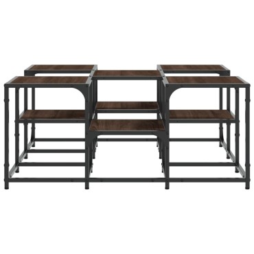 vidaXL Τραπεζάκι Σαλονιού Καφέ Δρυς 91x91x40cm Επεξεργασμένο Ξύλο 1 τεμ.