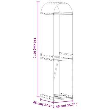 vidaXL Ξυλοθήκη Πράσινη 40 x 45 x 170 εκ. από Γαλβανισμένο Ατσάλι